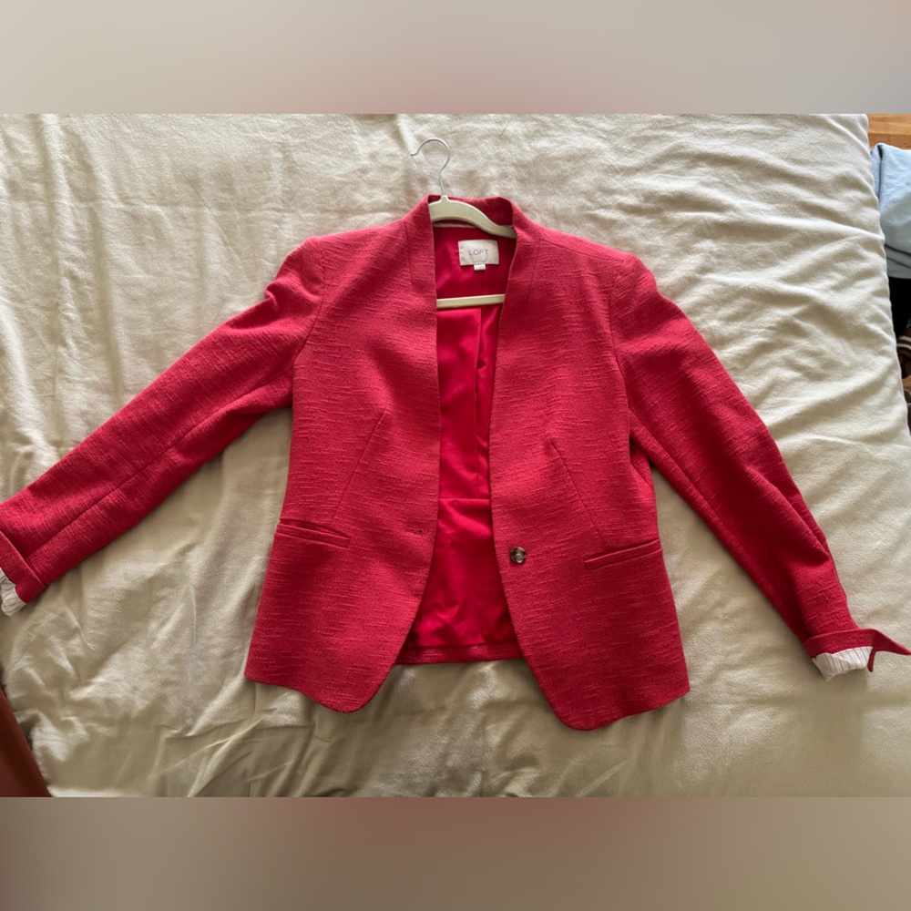LOFT Vibrant Pink Blazer